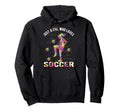 Just Who Loves Soccer Hoodie - Novelty Apparel for Adults