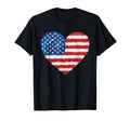 Usa Heart Supporter Flag Soccer T-Shirt - Unique Graphic Men Women
