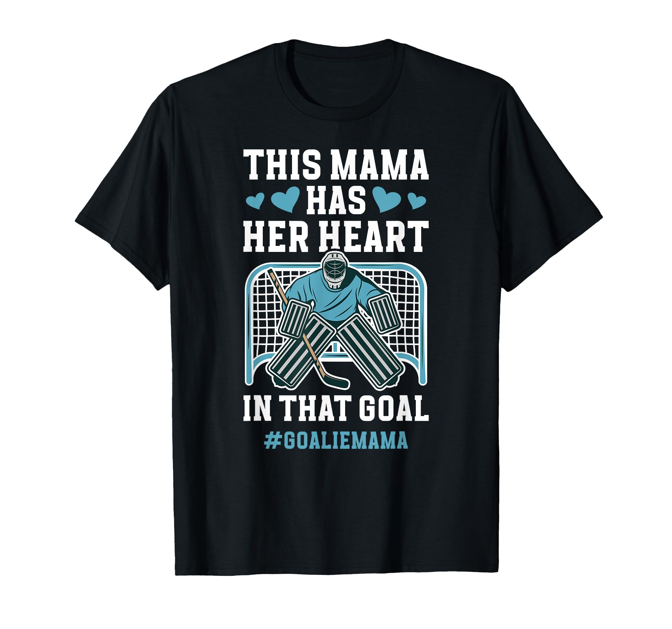 Proud Hockey Goalie Mama Ice Hockey T-Shirt - Streetwear Style for Adults