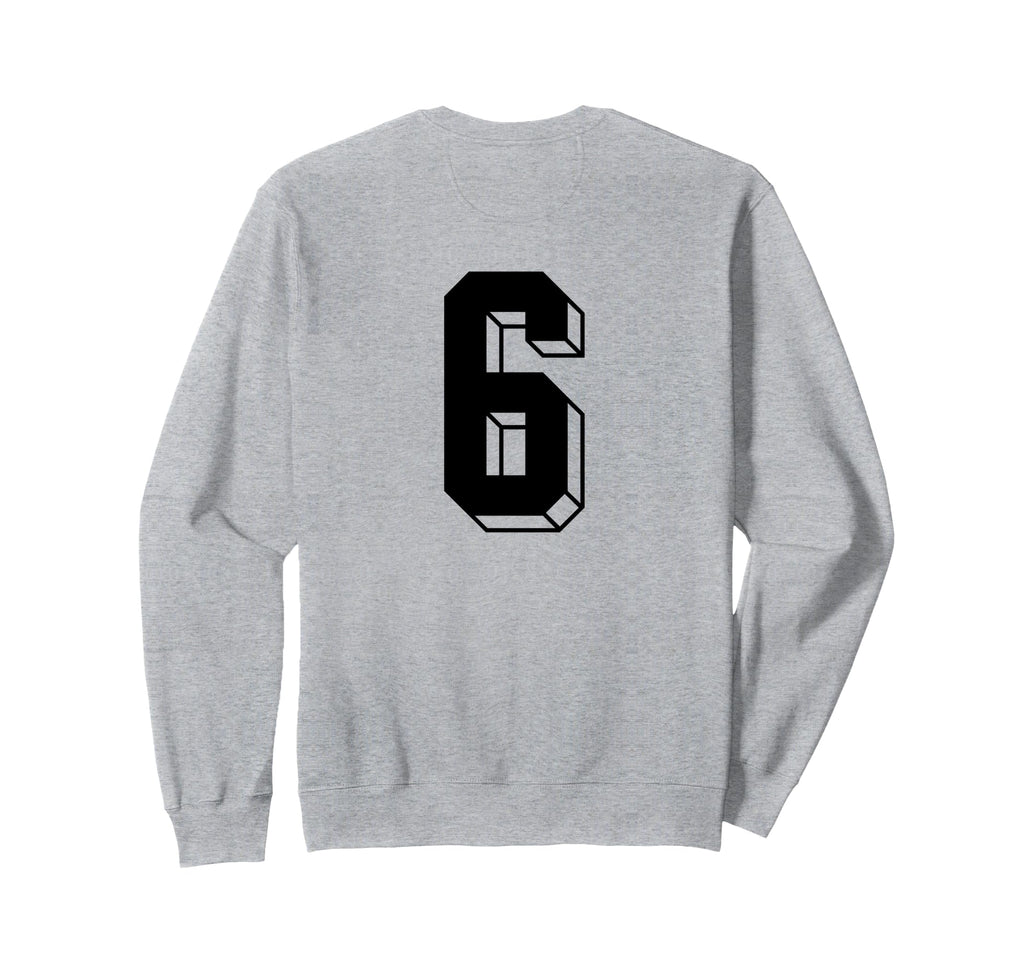 Number 6 Backside 80S 90S Team Sweatshirt - Custom Art Print Men Women