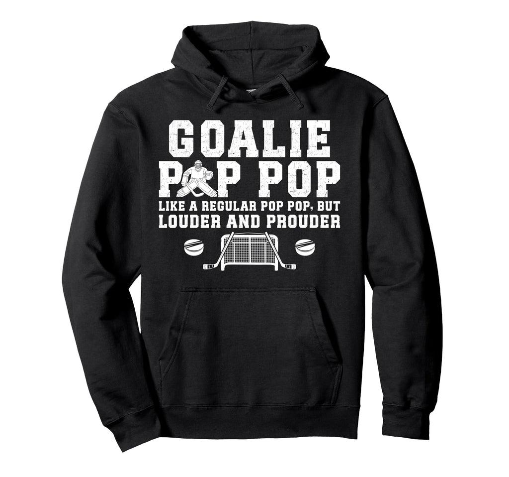Hockey Goalie Pop Pop Ice Hockey Hoodie - Casual Everyday Wear for Adults