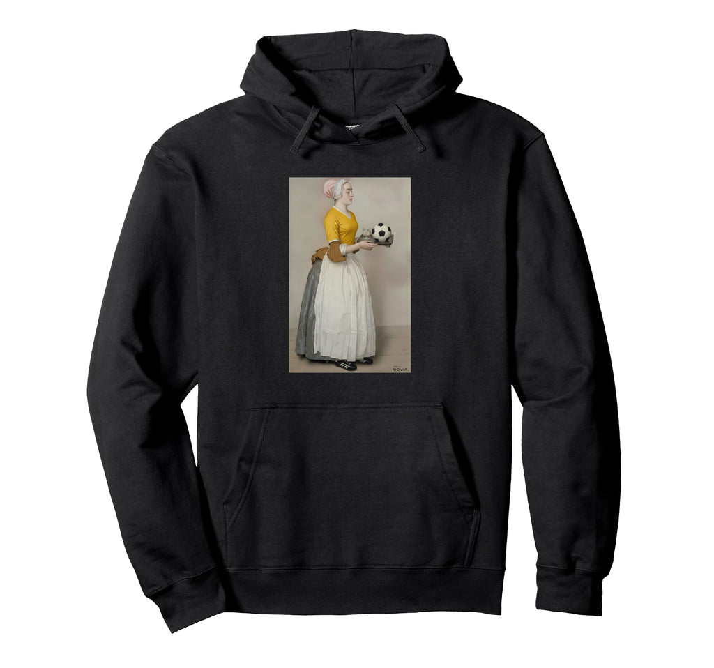 Serving Football Yellow Soccer Outfit Hoodie - Minimalist Print for Adults