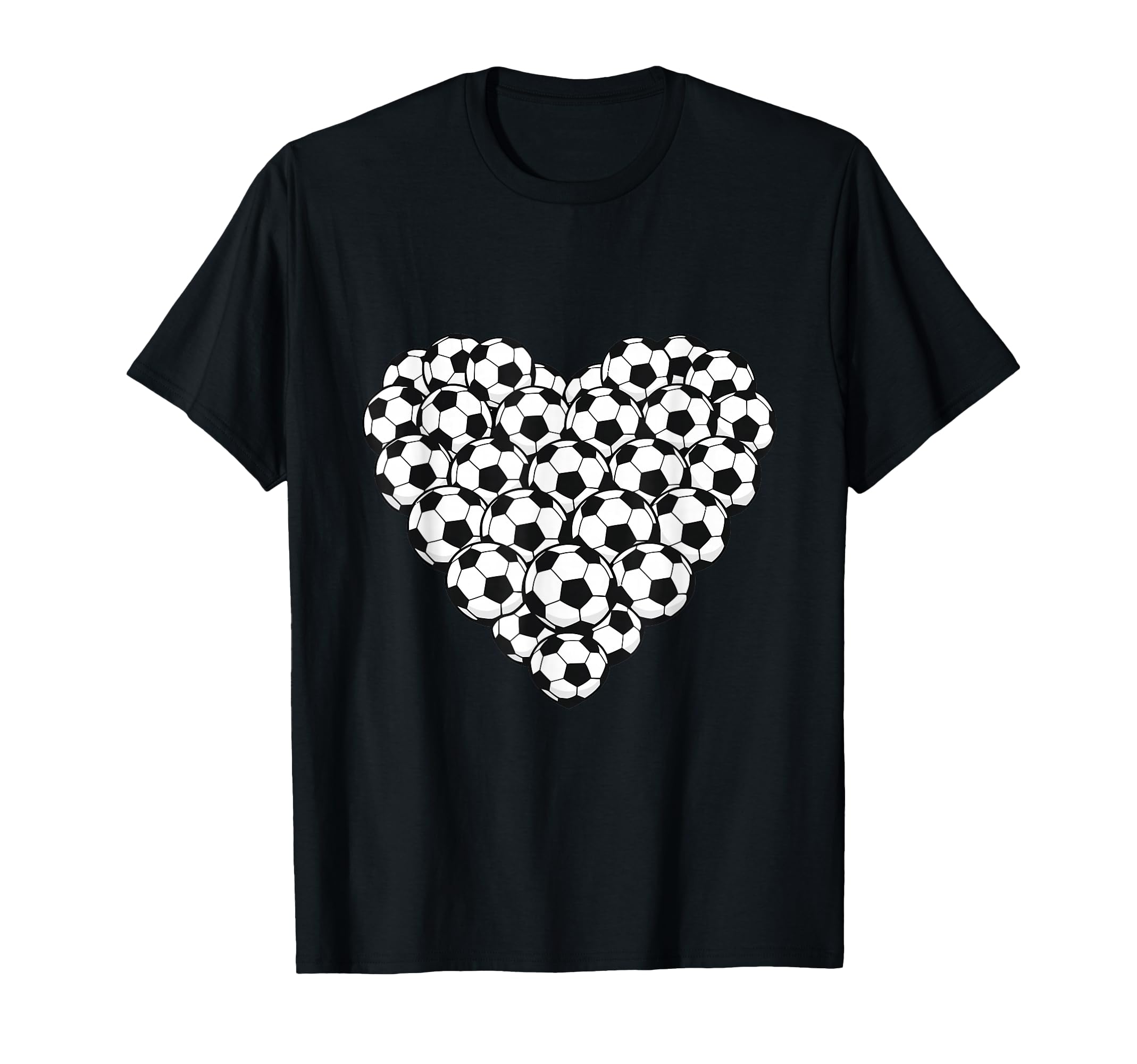 Heart Shaped Soccer Ball Artwork T-Shirt - Trendy Graphic Men Women