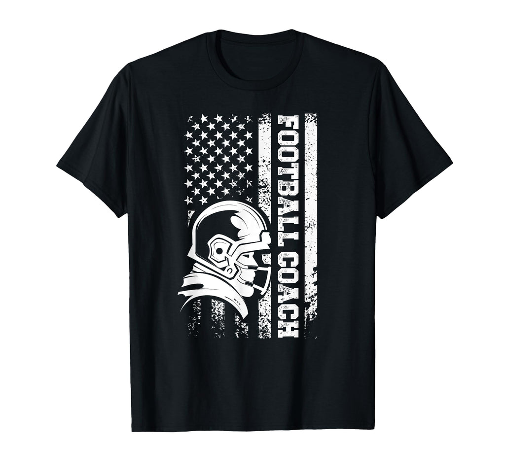 Football Coach Us Flag Football Coaching T-Shirt - Streetwear Style Unisex