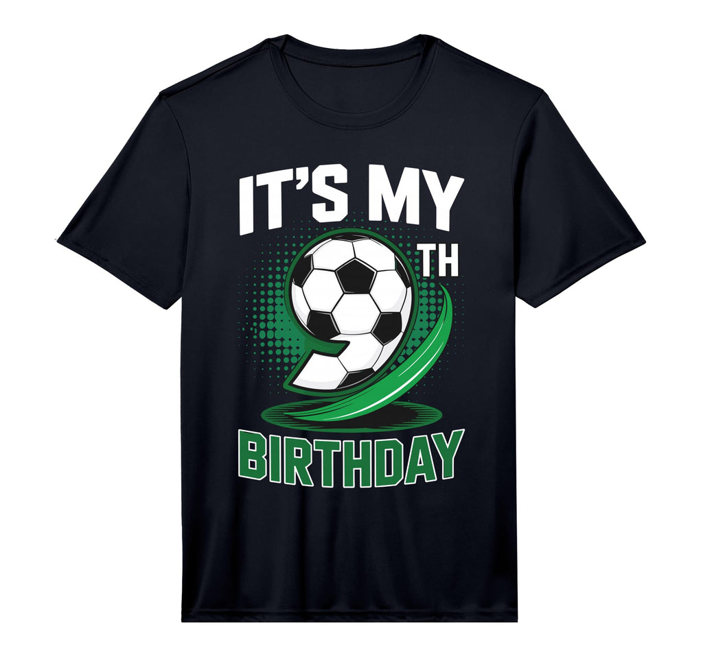 Its My 9Th Birthday Soccer Ball T-Shirt - Fun Novelty Design for Adults