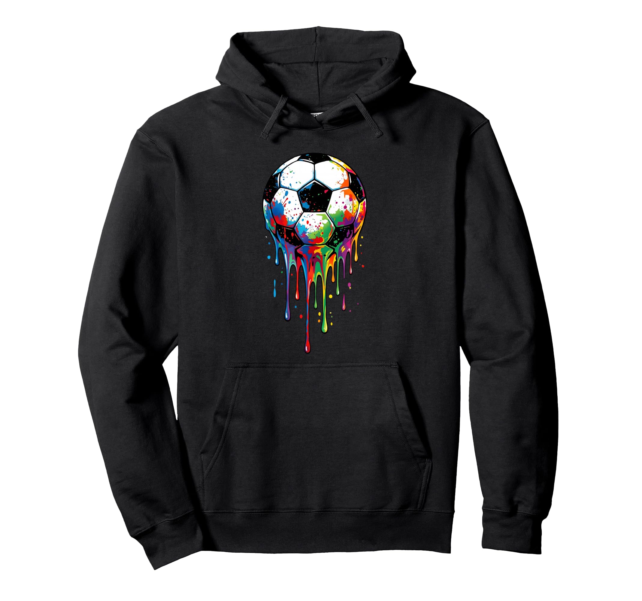 Dripping Soccer Drip Ice Cream Drip Soccer Hoodie - Novelty Apparel Unisex