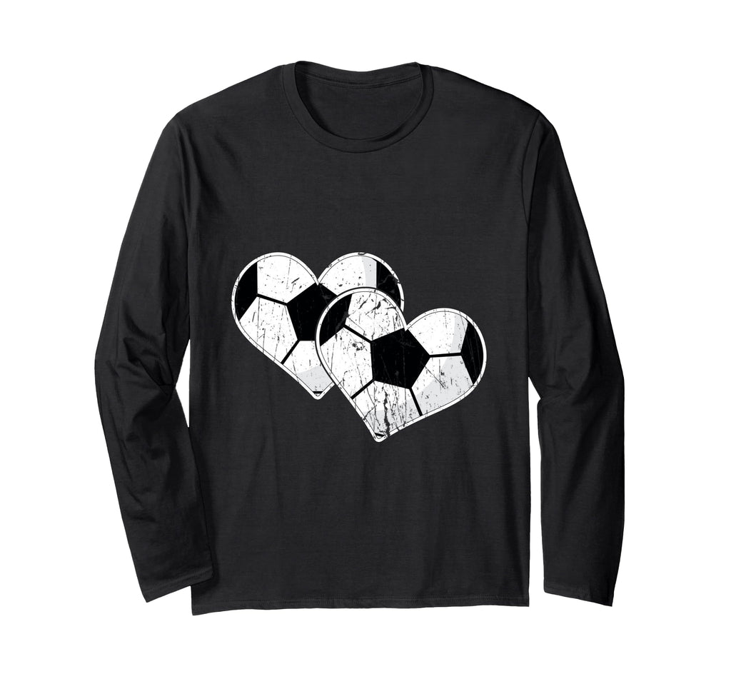 Soccer Hearts Ball Play Sports Gift Love T-Shirt - Streetwear Style Unisex