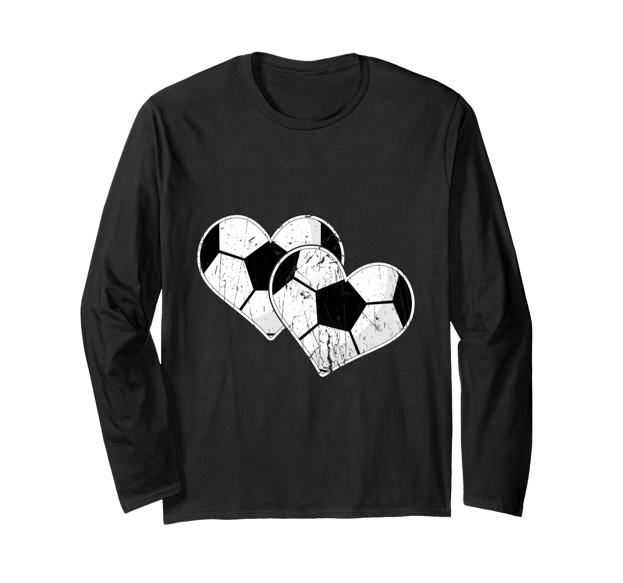 Soccer Hearts Ball Play Sports Gift Love T-Shirt - Streetwear Style Unisex