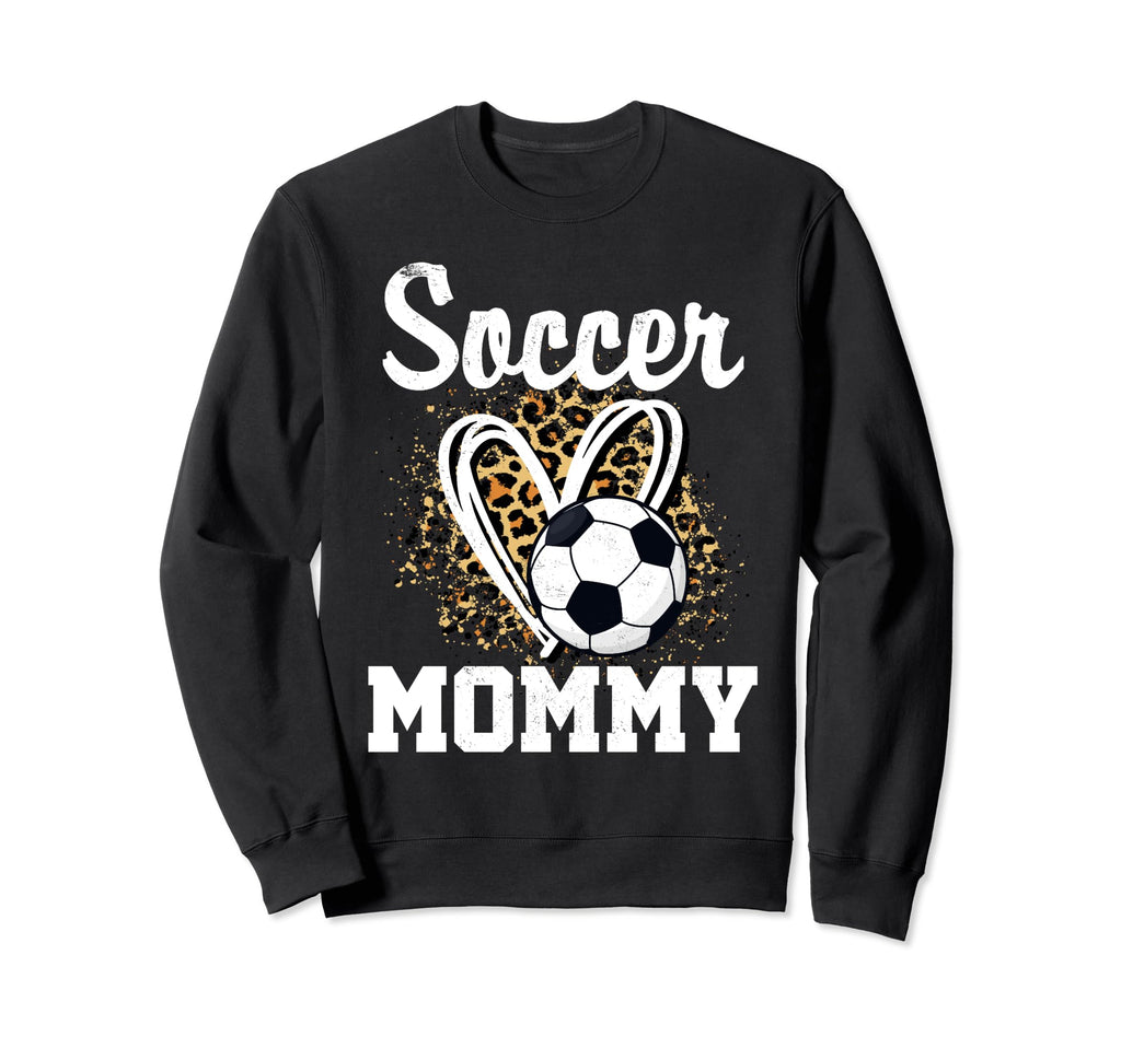 Soccer Mommy Leopard Heart Sweatshirt - Minimalist Print Men Women