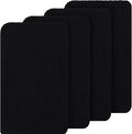 OLANLY Dog Door Mat Set 4-Piece 24x16, Absorbs Moisture and Dirt, Absorbent Non-Slip Washable Doormat, Quick Dry Chenille Mud Mat for Dogs, Entry Indoor Entryway Carpet for Inside Floor, Black