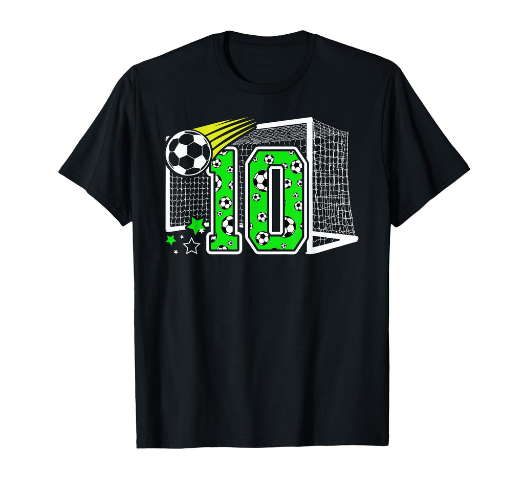 10Th Birthday Soccer 10 Year Old T-Shirt - Minimalist Print for Adults