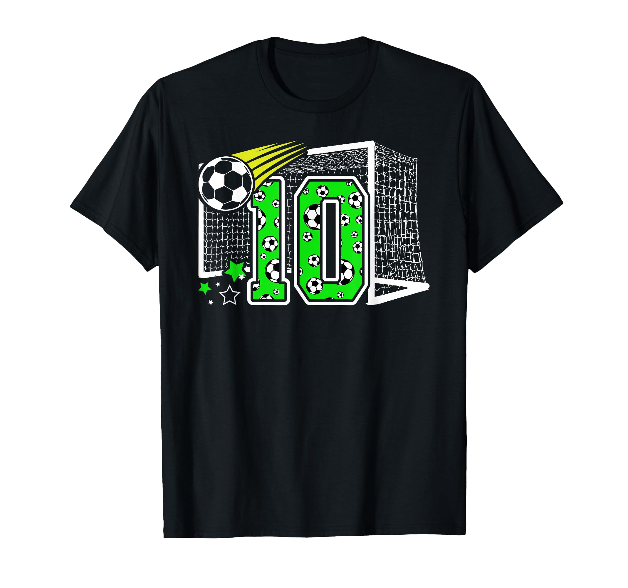 10Th Birthday Soccer 10 Year Old T-Shirt - Minimalist Print for Adults