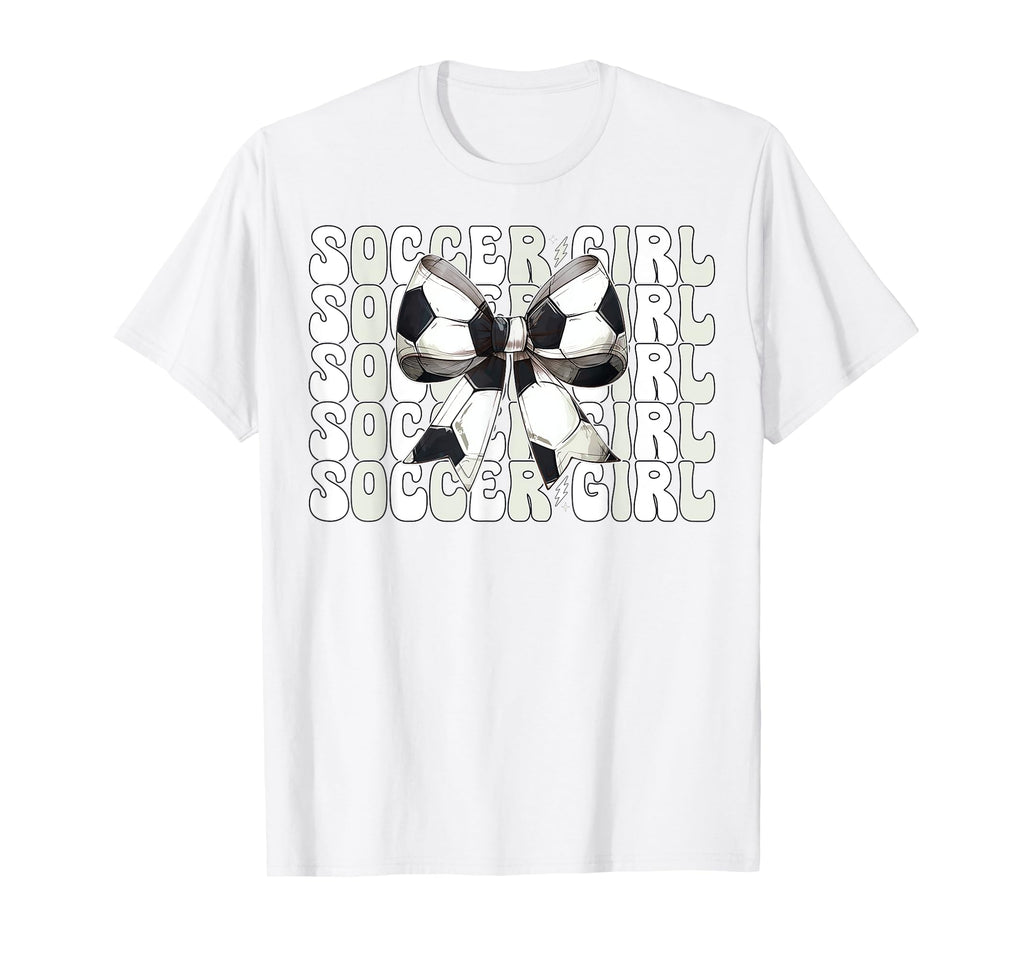 Womens Coquette Bow Ribbon Soccer Player Hoodie - Trendy Graphic Unisex