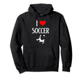 I Love Soccer I Heart Soccer Funny Hoodie - Fun Novelty Design Unisex