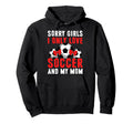 I Only Love Soccer And My Mom Valentines Hoodie - Aesthetic Graphic Unisex