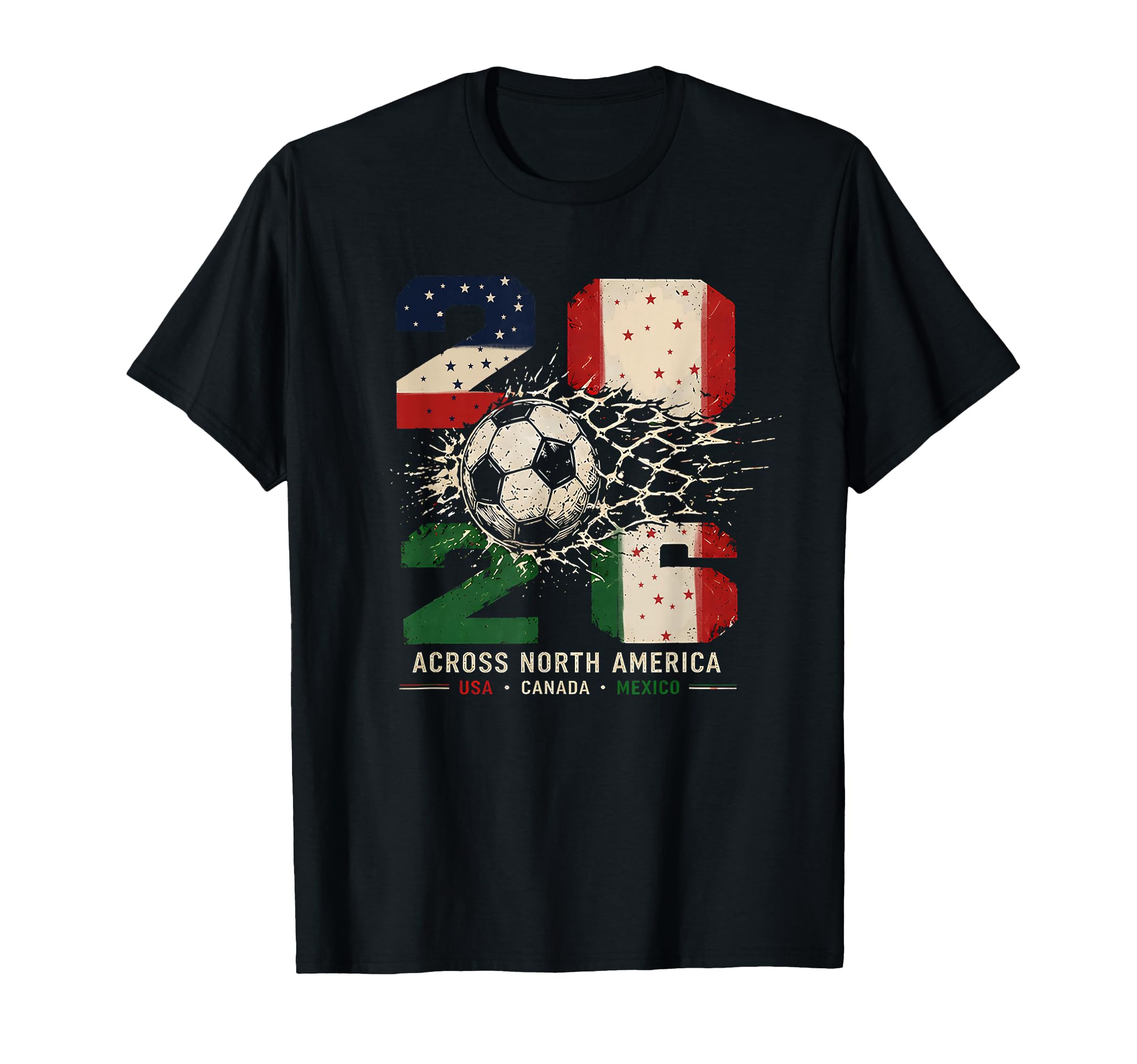 Football Fever 2026 Usa Canada Mexico T-Shirt - Unique Graphic Men Women