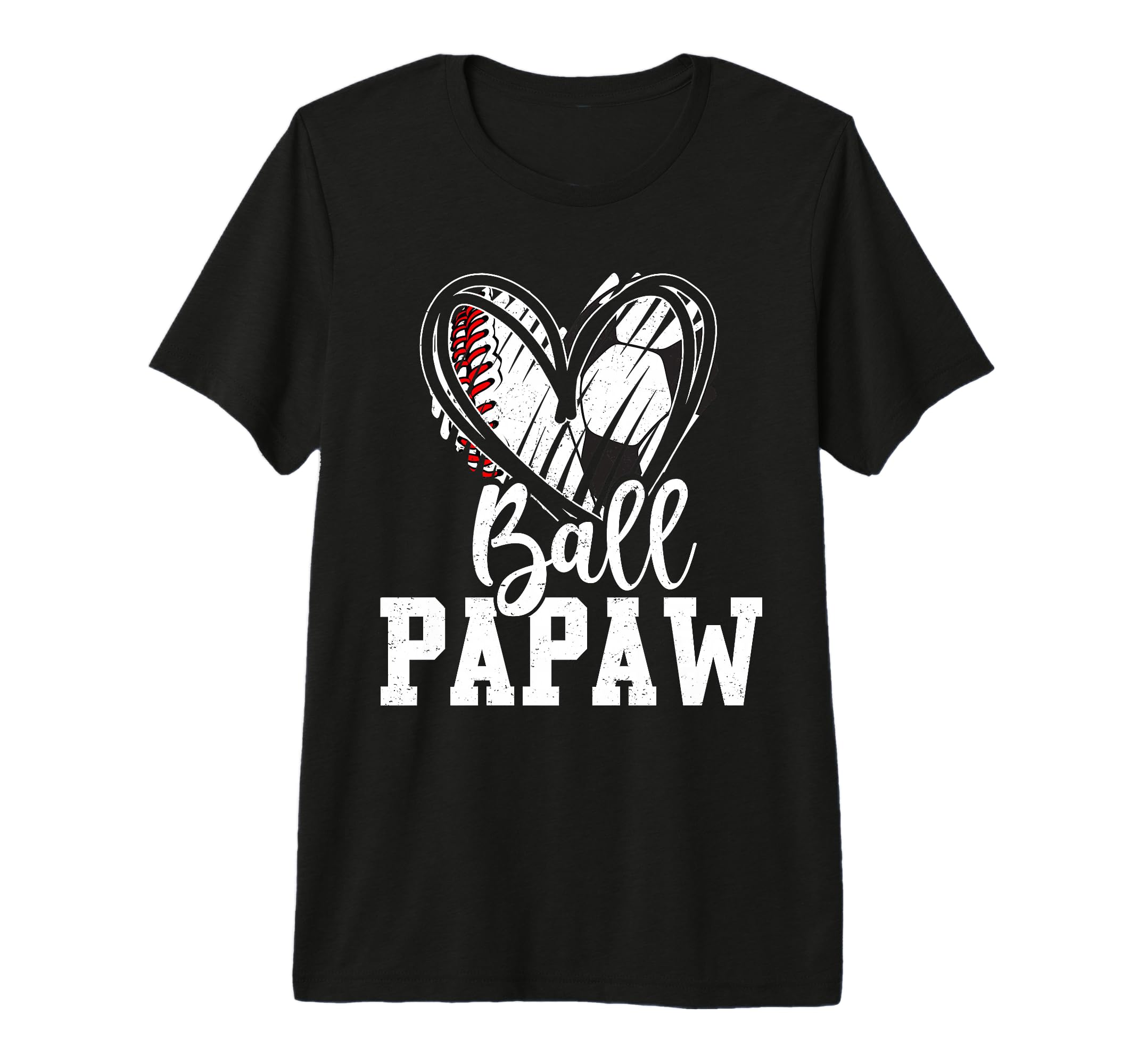 Ball Papaw Baseball Soccer Papaw Tri T-Shirt - Minimalist Print for Adults