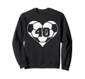 Soccer Number 40 Jersey Funny Soccer Sweatshirt - Custom Art Print Unisex