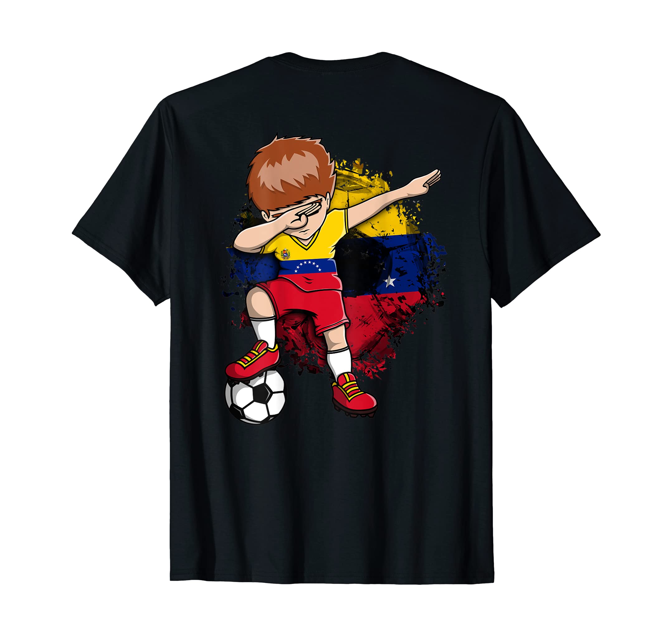 Dabbing Soccer Venezuela Jersey T-Shirt - Fun Novelty Design for Adults