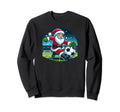 Santa Loves Soccer Sweatshirt - Custom Art Print Men Women
