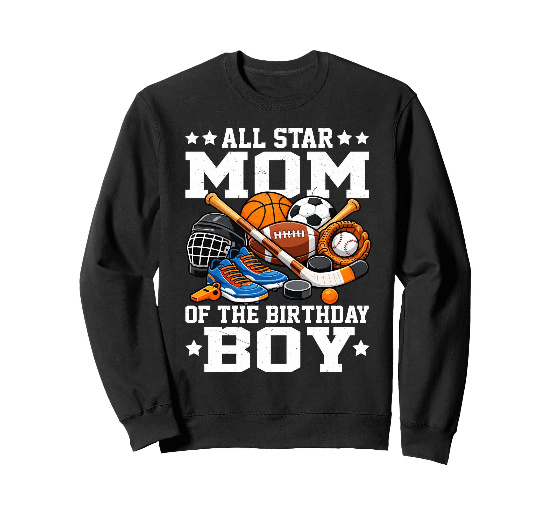 Ll Star Mom Birthday Basketball Sweatshirt - Novelty Apparel for Adults