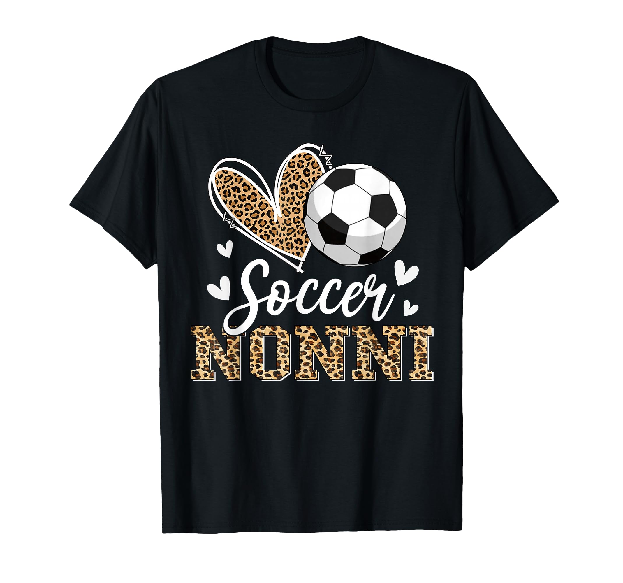 Funny Soccer Nonni Leopard Nonni T-Shirt - Novelty Apparel for Adults