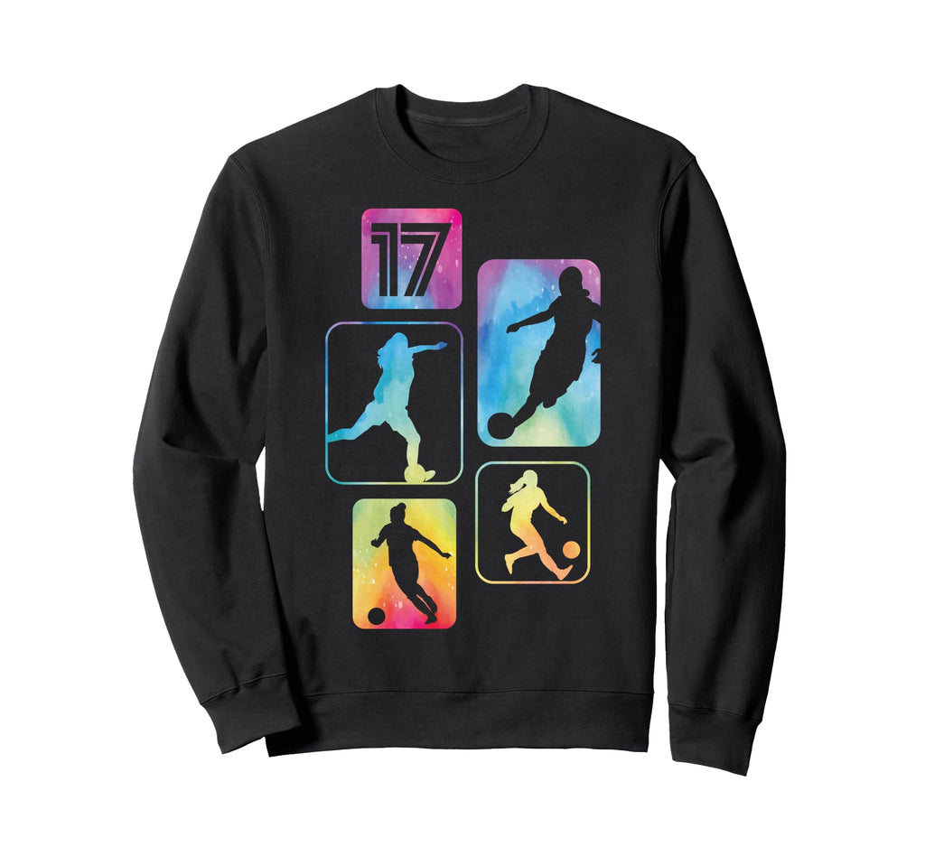 17Th Birthday Soccer Player Sweatshirt - Minimalist Print for Adults