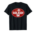 Golaso Distressed Futbol Oval Soccer Logo T-Shirt - Minimalist Print Unisex