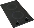 Kenyon Mediterranean 2-Burner Small Cooktop, Electric Cooktop for Energy-Efficient Cooking, Knob Control, Portrait Cooktop, 208-Volt, Black