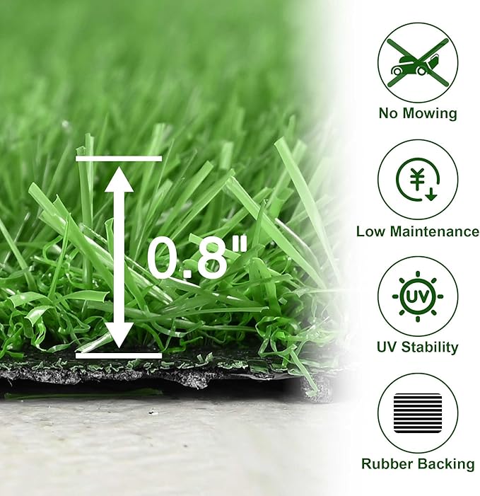Yescom Sports Sled Strips Turf Gym Turf Flooring for Weight Sled Push Gym Equipment Outdoor Indoor Use 33'x3'(99 Sq.Ft) 0.8" H