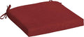 Arden Indoor/Outdoor Seat or Rocking Chair Cushion, 19 x 18, Water Repellent, Rain Proof, Fade Resistant Cushion for Rocking or Dining Chairs Ruby Red Leala