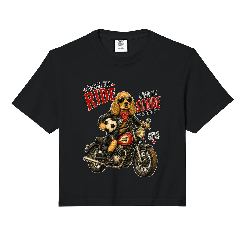 Cocker Spaniel Motorbike Love Footbal Sweatshirt - Unique Graphic Unisex