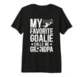 Mens Proud Soccer Goalie Grandpa Soccer T-Shirt - Minimalist Print Unisex