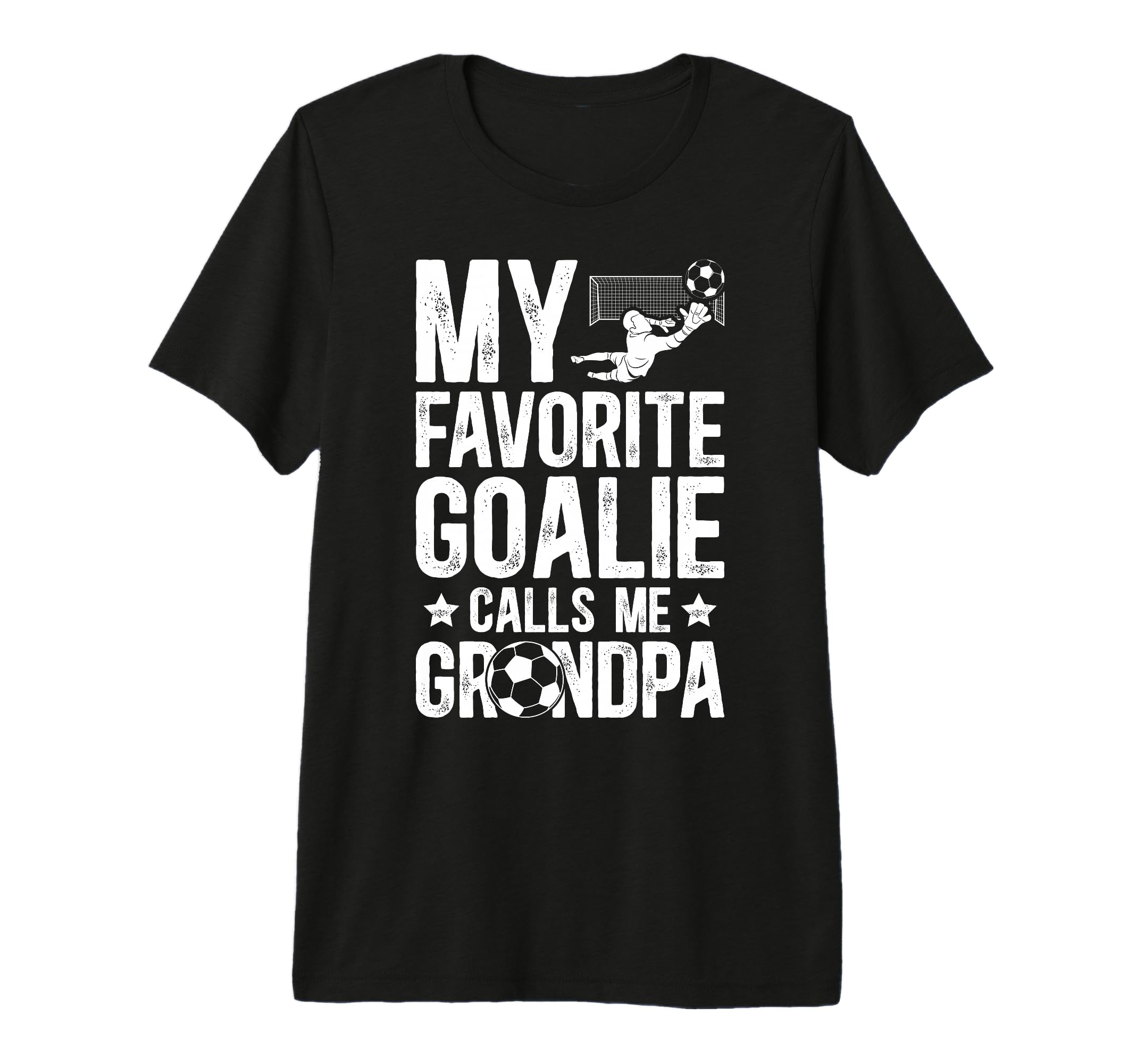 Mens Proud Soccer Goalie Grandpa Soccer T-Shirt - Minimalist Print Unisex