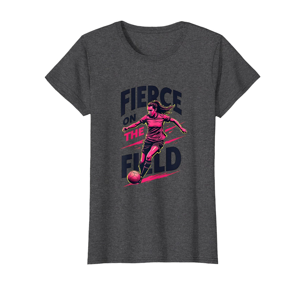 Fierce Field Womens Soccer T-Shirt - Graphic Print for Adults