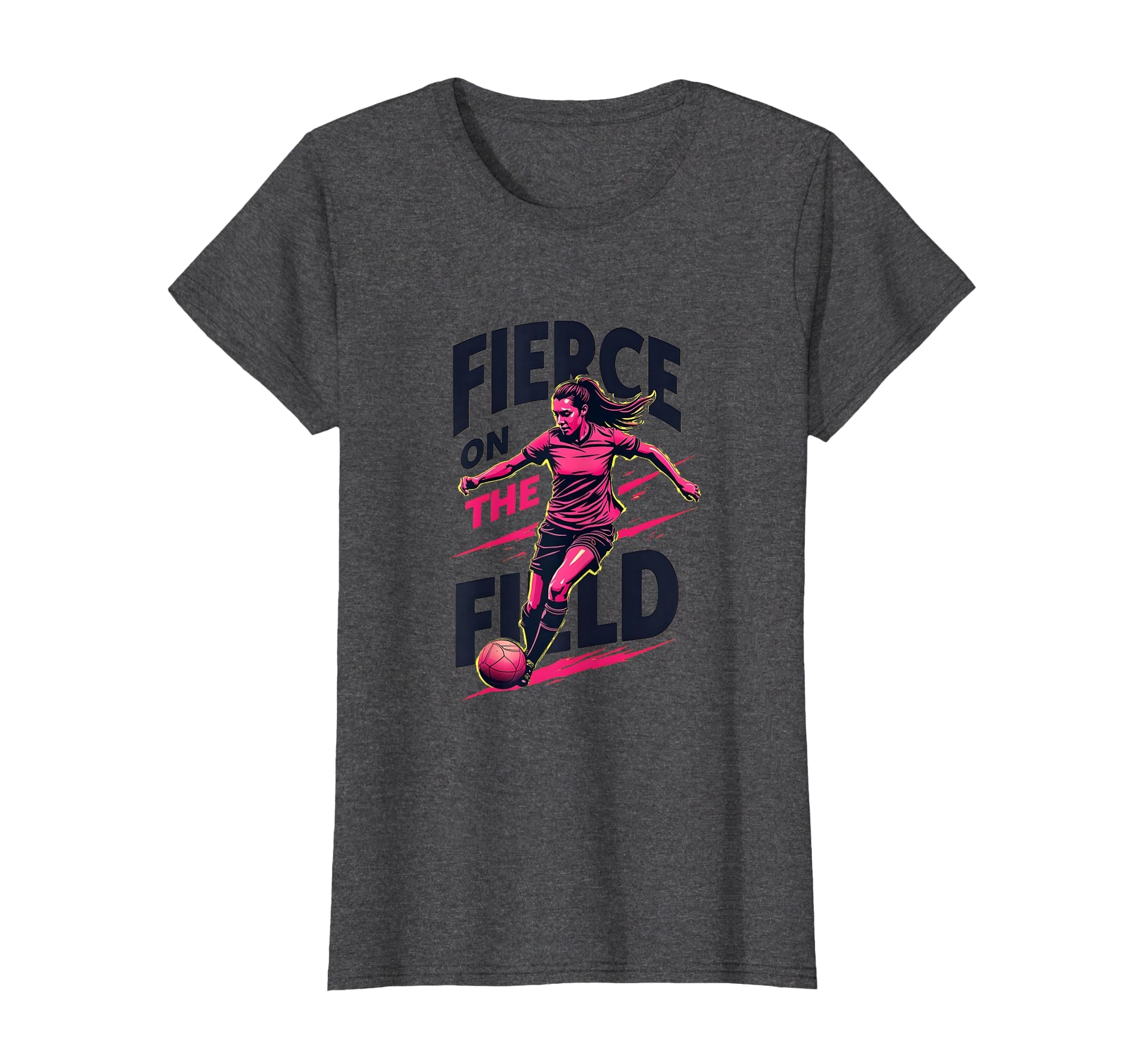 Fierce Field Womens Soccer T-Shirt - Graphic Print for Adults