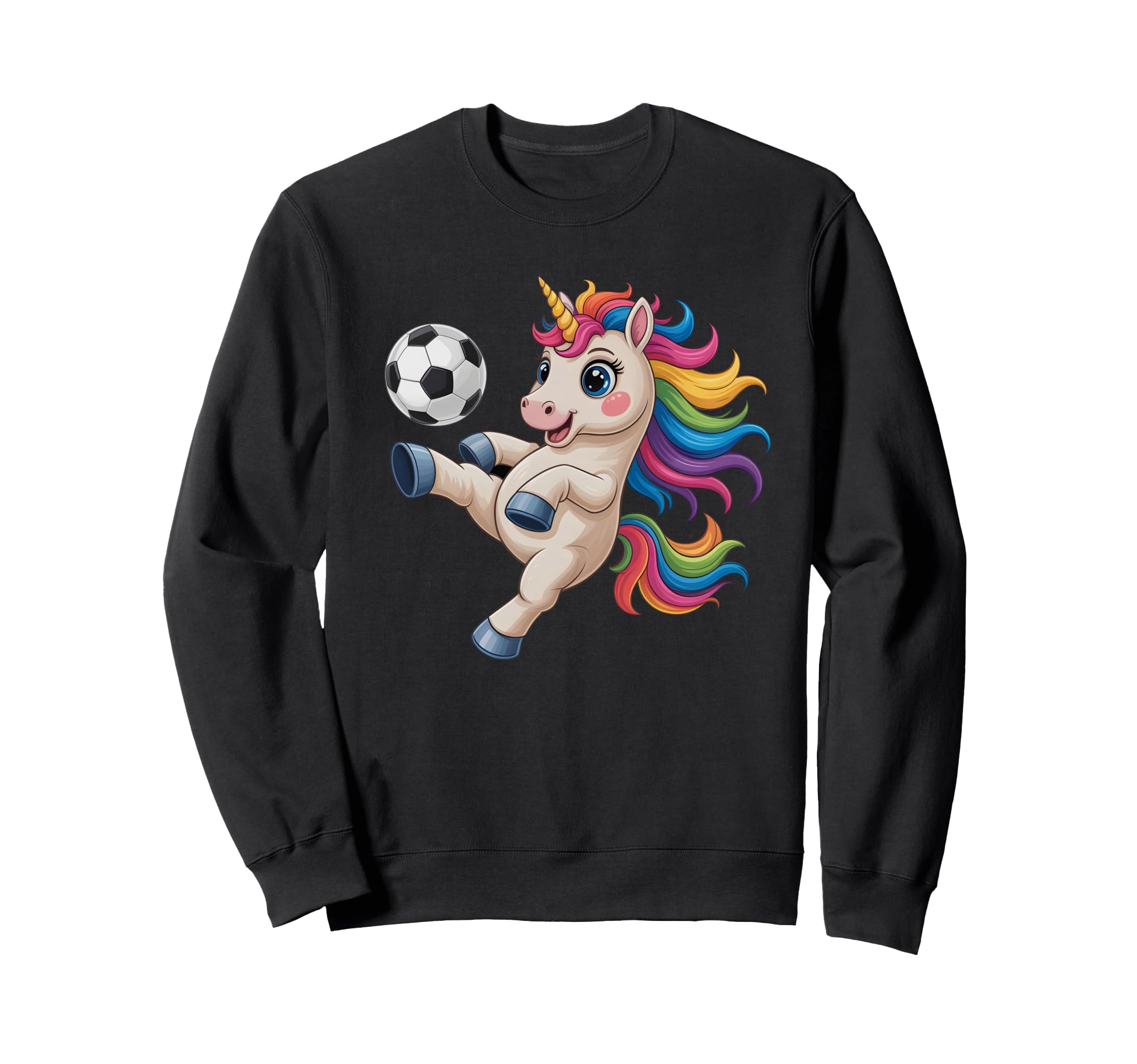Kawaii Soccer Just Who Loves Sweatshirt - Fun Novelty Design for Adults