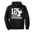 Soccer 12 Years Awesome Soccer Striker Hoodie - Graphic Print for Adults