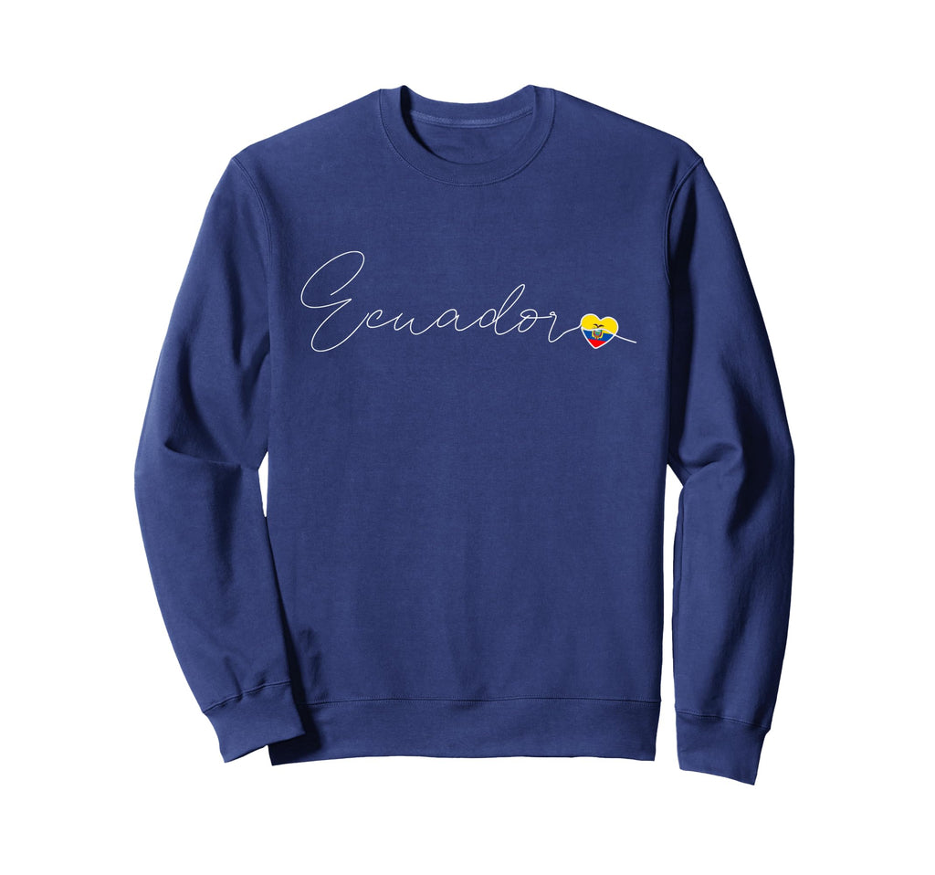 Ecuador Simple Love Ecuadorian Flag Sweatshirt - Unique Graphic Men Women
