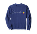 Ecuador Simple Love Ecuadorian Flag Sweatshirt - Unique Graphic Men Women