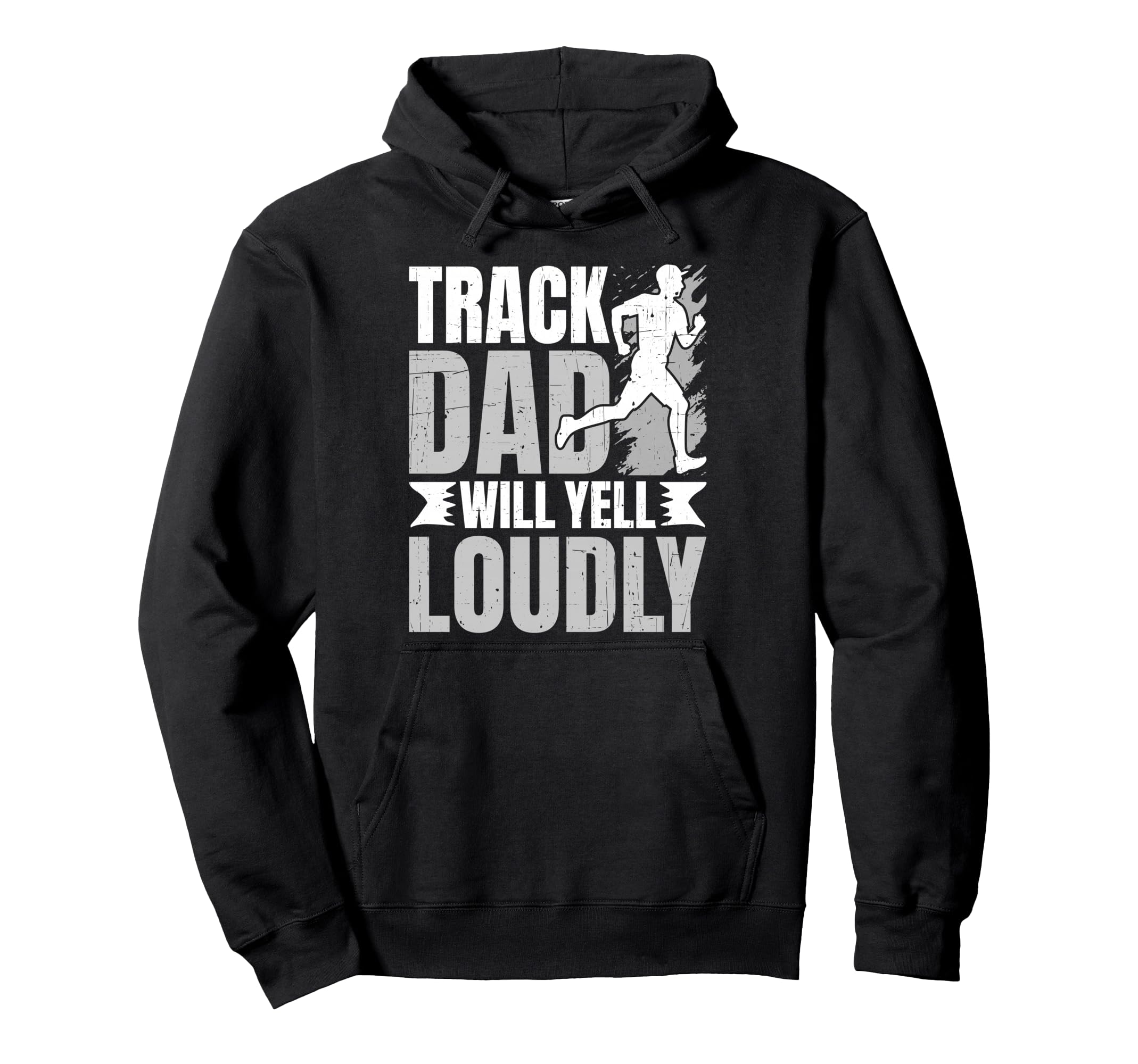 Distressed Running Dad Loudly Dad Loudly Hoodie - Unique Graphic Men Women