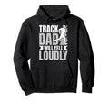 Distressed Running Dad Loudly Dad Loudly Hoodie - Custom Art Print Unisex