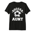 Soccer Aunt Soccer Ball Distressed Funny T-Shirt - Custom Art Print Unisex