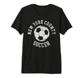 New York County Soccer Distressed T-Shirt - Fun Novelty Design for Adults
