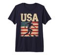 Patriotic Soccer Usa Flag Soccer T-Shirt - Casual Everyday Wear Unisex
