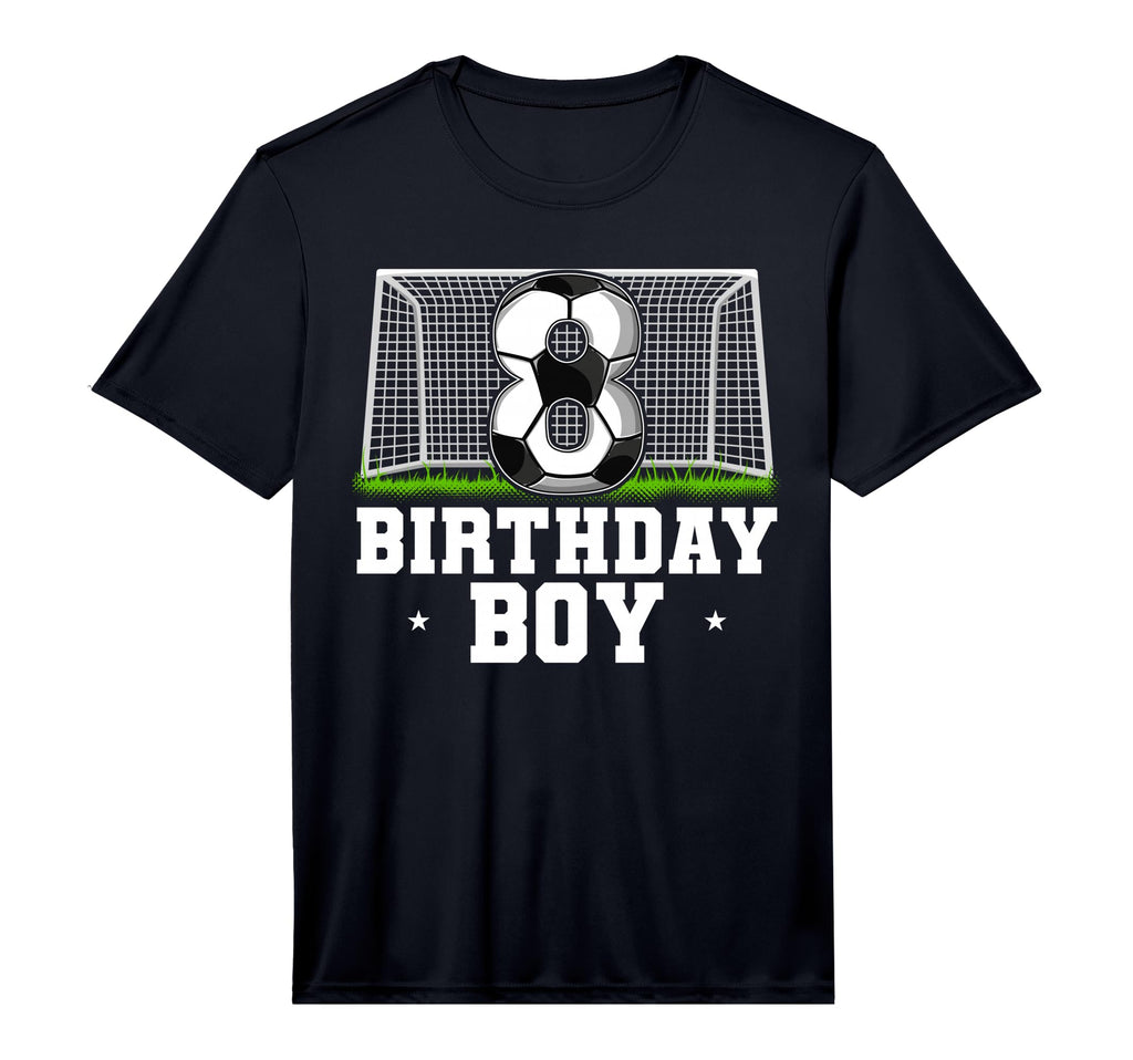 8Th Birthday Soccer Performance T-Shirt - Minimalist Print for Adults