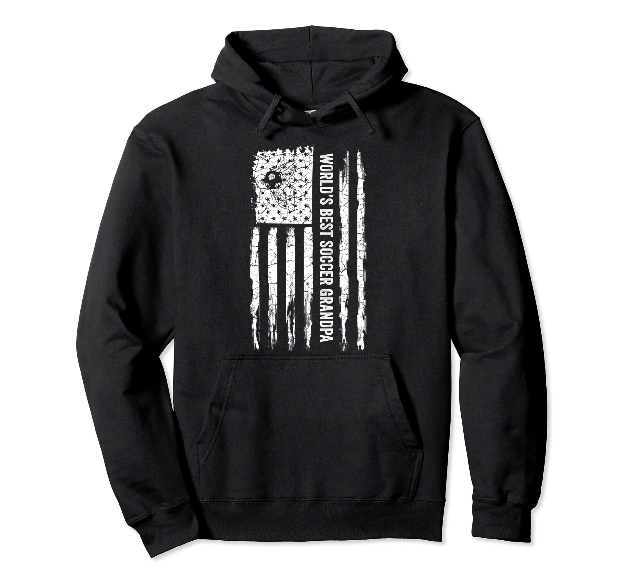 Usa Flag Worlds Best Soccer Grandpa Hoodie - Fun Novelty Design Unisex
