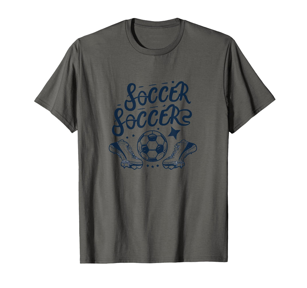 Soccer Soccer Ball Cleats Stars T-Shirt - Unique Graphic for Adults