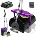 UPSKY Dog Pooper Scooper Swivel Bin & Rake Kit with 100 Waste Bags,33.4" Stainless Steel Long Handle Heavy Duty Pet Poop Shovel for Large Medium Small Dogs, Odor-Proof Lid for Yard/Lawn/Outdoor Use