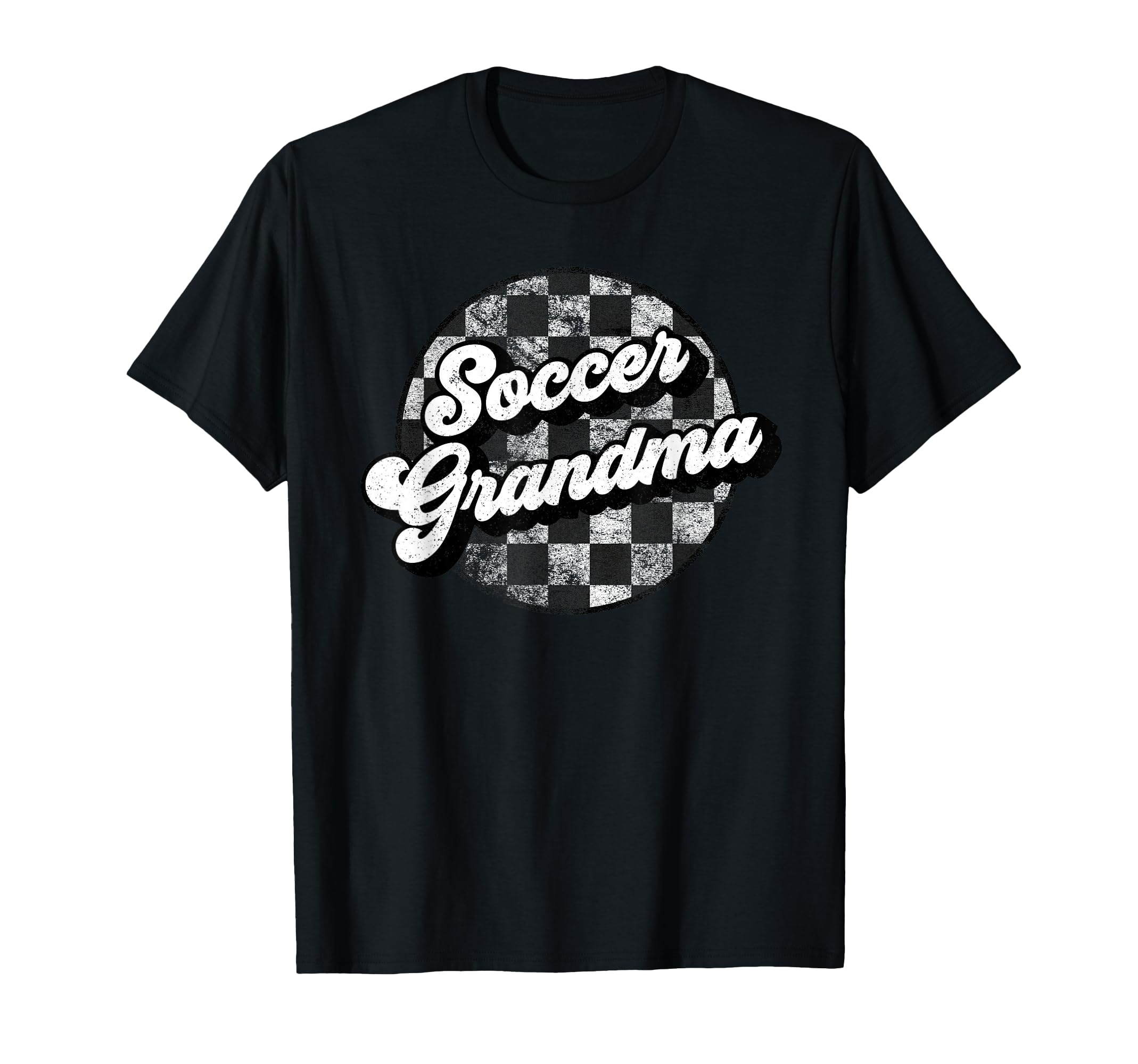 Soccer Grandma Checkered Funny Thats T-Shirt - Aesthetic Graphic Men Women